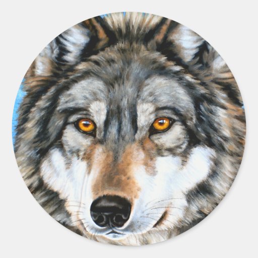 Painted Wolf Stickers