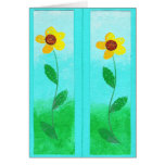 Painted Yellow Flowers Bookmark Cards
