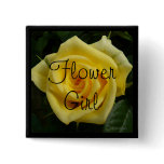 "Painted" Yellow Rose Pins