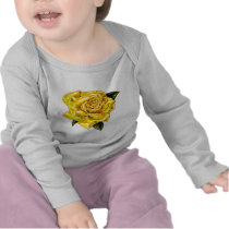Painted Yellow Rose T Shirts
