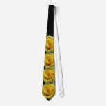 "Painted Yellow Rose" Wedding Tie