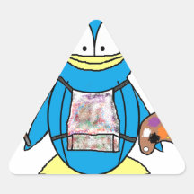 Painter Penguin Stickers