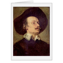 Painter Pieter Snayers By Anthony Van Dyck Greeting Cards