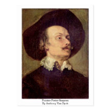 Painter Pieter Snayers By Anthony Van Dyck Postcards