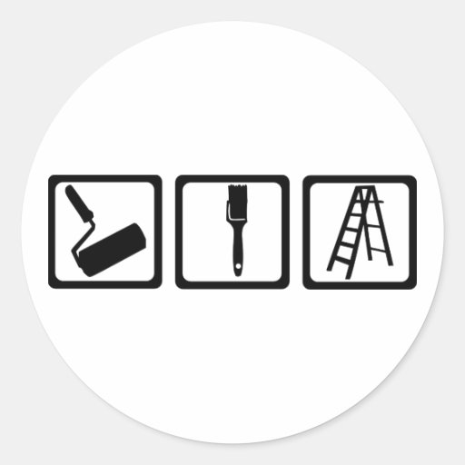 Painter Round Sticker