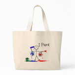 Painters Gifts  "I Paint" Stick People Design bags