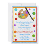 Painting Birthday Party Invitations