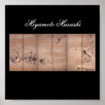Painting by Miyamoto Musashi, c. 1600's Posters