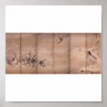Painting by Miyamoto Musashi, c. 1600's posters