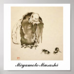 Painting by Miyamoto Musashi, c. 1600's posters