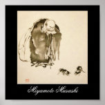 Painting by Miyamoto Musashi, c. 1600's posters