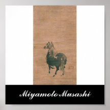 Painting by Miyamoto Musashi, c. 1600's Print
