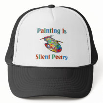 Painting is silent poetry Artist Hat