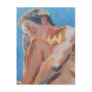 Painting of Male Nude with dramatic lighting Post Card