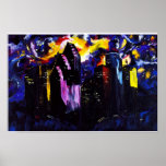Painting of the Houston Skyline posters