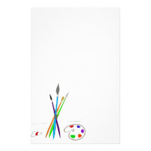 Painting supplies custom stationery