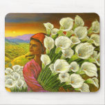 Painting Woman With Cala Lilies Art - Multi mousepads
