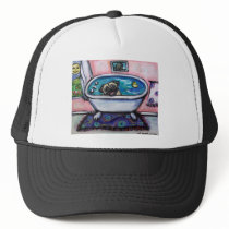 paintingpugpinkbath2 mesh hats