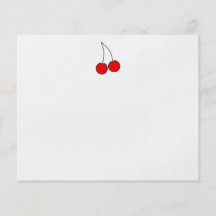 Pair of Cherries. Black, Red and White. Flyer