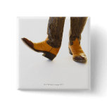 Pair of cowboy shoes pinback button