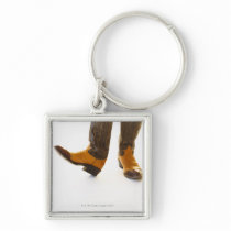 Pair of cowboy shoes keychains