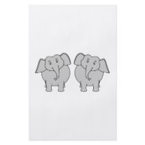 Pair of Cute Elephants. Couple. Full Color Flyer