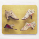 Pair of embroidered shoes, c.1714 mousepads