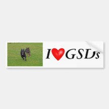 Pair of German Shepherds Bumper Sticker
