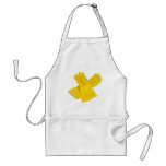Pair of latex gloves apron
