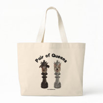 Pair of Queens Chess Dogs Bag