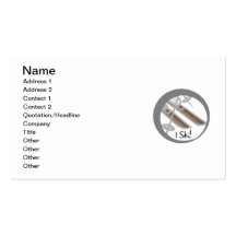 Pair of Skis I Ski Tshirts and Gifts Business Card