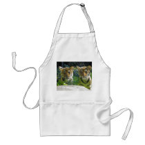Pair of Tiger Cubs Portrait Aprons