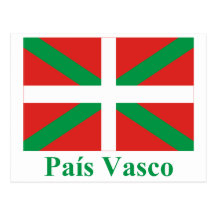 País Vasco (Euskadi) flag with name Post Cards