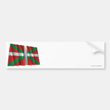País Vasco (Euskadi) waving flag Bumper Stickers