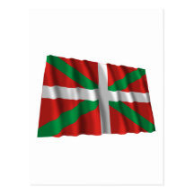 País Vasco (Euskadi) waving flag Post Card