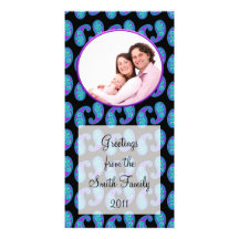 Paisley 2 personalised photo card