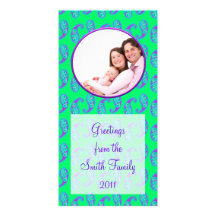 Paisley 2 personalized photo card
