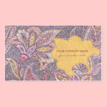 Paisley and flower pattern business cards
