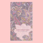 Paisley and flower pattern business cards