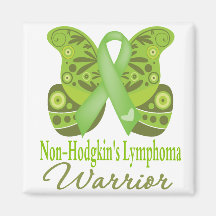 Paisley Butterfly - Non-Hodgkins Lymphoma Warrior Refrigerator Magnets