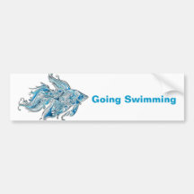 Paisley Flowing Fish Bumper Sticker