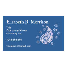 Paisley Frost Business Card Template