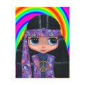 Paisley Hippie Doll Postcard