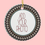 Paisley Mandala - addyour photo and text ornaments