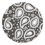 Paisley on Black Sticker