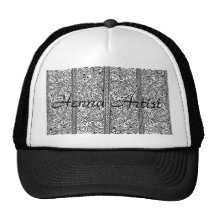 Paisley Passion - Black (Henna) Mesh Hats