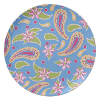 Paisley Dinner Plates, Paisley Party Plates