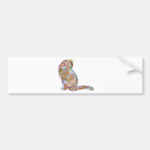 Paisleykatze Autoaufkleber