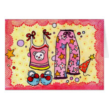 Pajama Party Invitation Card