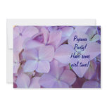 Pajama Party! Invitations Purple Blue Floral Cards